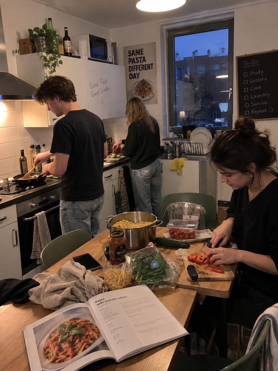 Het begon met vier avonden achter elkaar pasta pesto